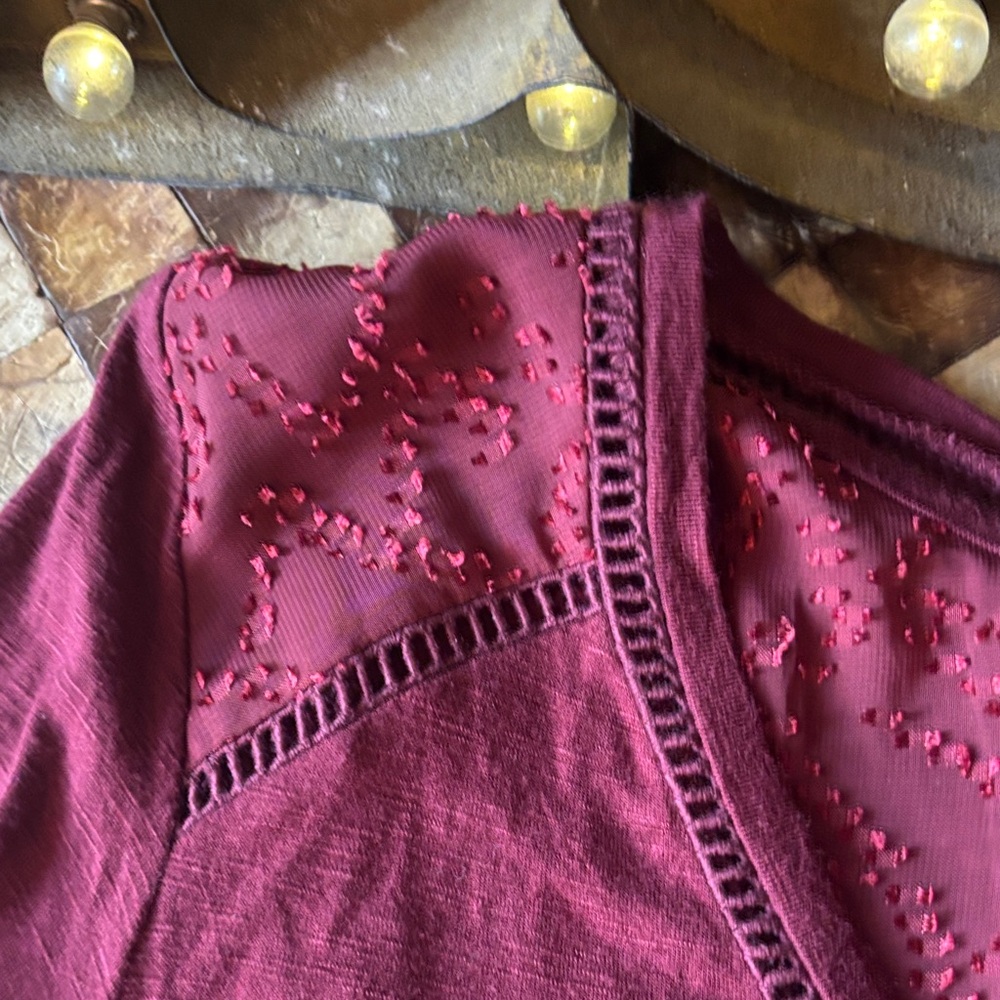 Dolan Burgundy Long Sleeve Top/anthropologie - Picture 3 of 4